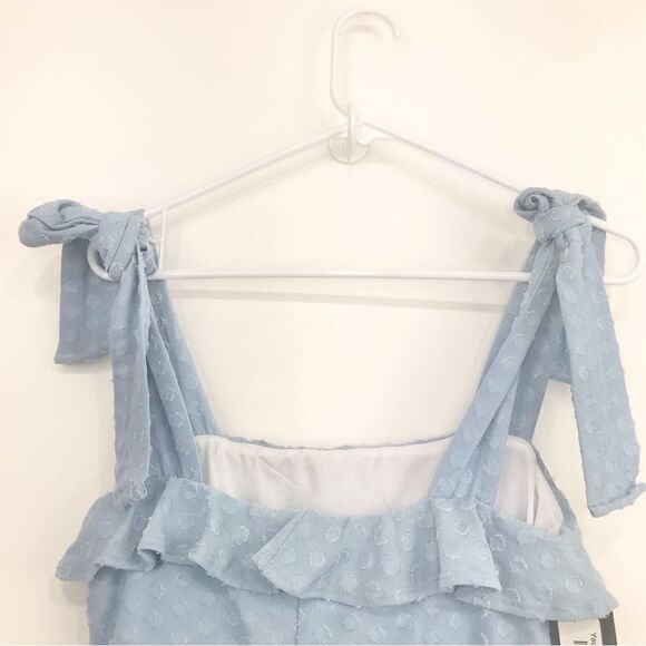 White Birch Pastel Blue You Can Count In It Mini Dress- NEW - Picture 6 of 12